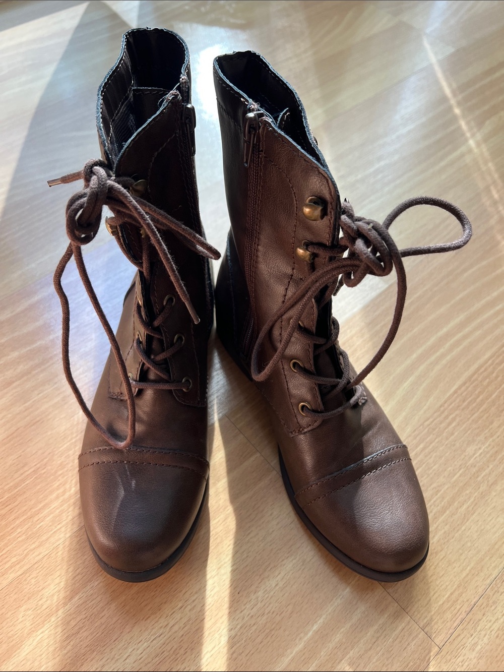 American Rag Brown Lace-Up Women’s Combat Boots - Size 6.5